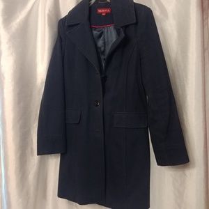 Merona Long Dark Green Peacoat